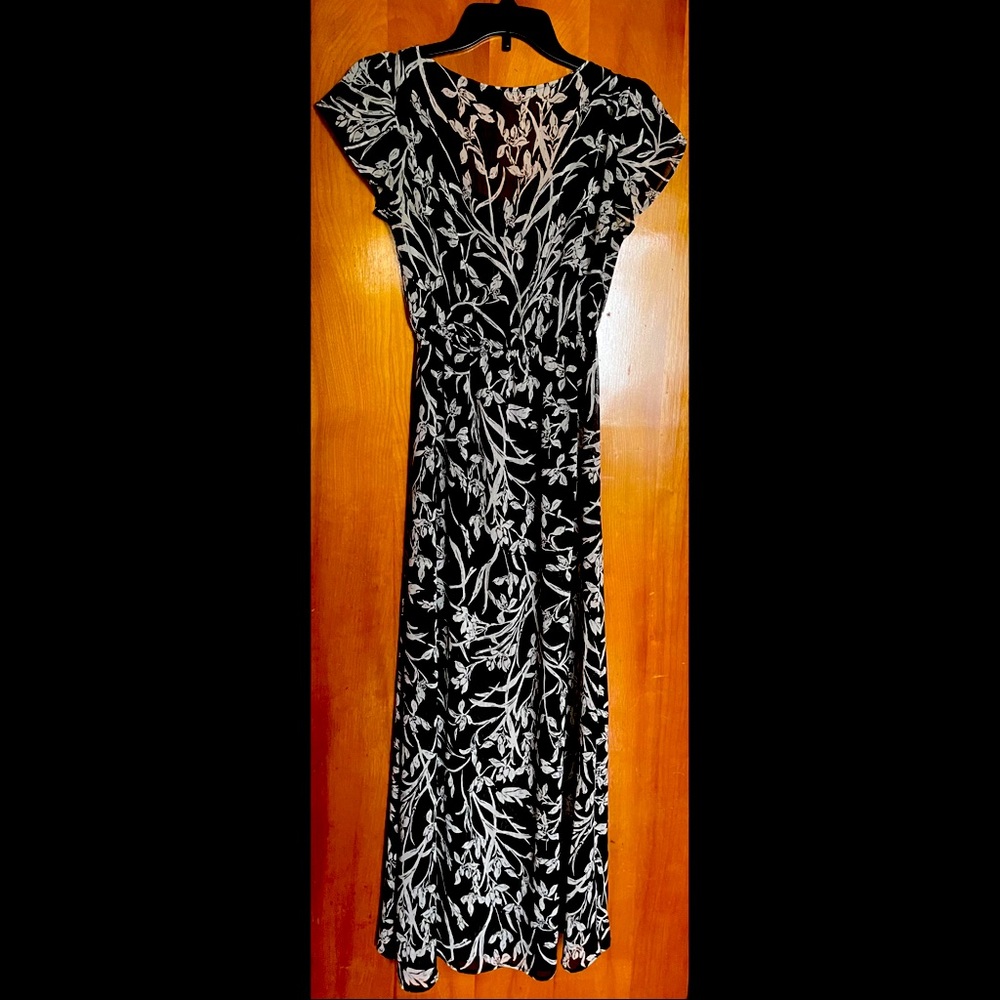 Black floral Sheer maxi dress
